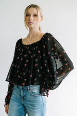 Mateo Floral Crinkle Blouse