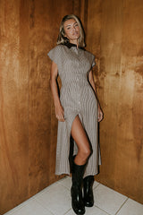 Andie Houndstooth Maxi Dress