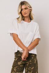 Ria Boxy Tee in White