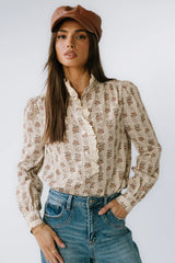 Markel Lace Trim Blouse