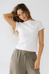 Martha Boatneck Top in Ivory