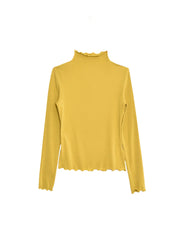 Adelina Half-High Collar Lyocell Merino Top
