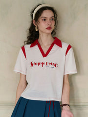 Clarissa V-Neck SR Logo T-shirt