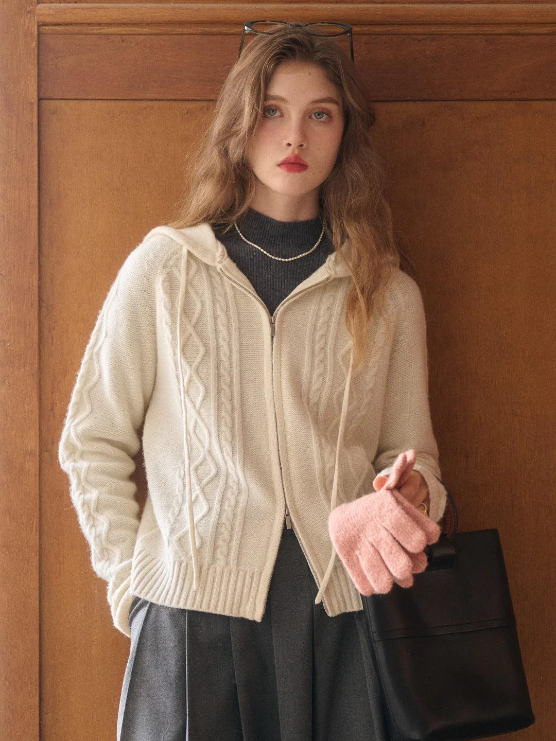 Halle Ribbed Hooded Cardigan