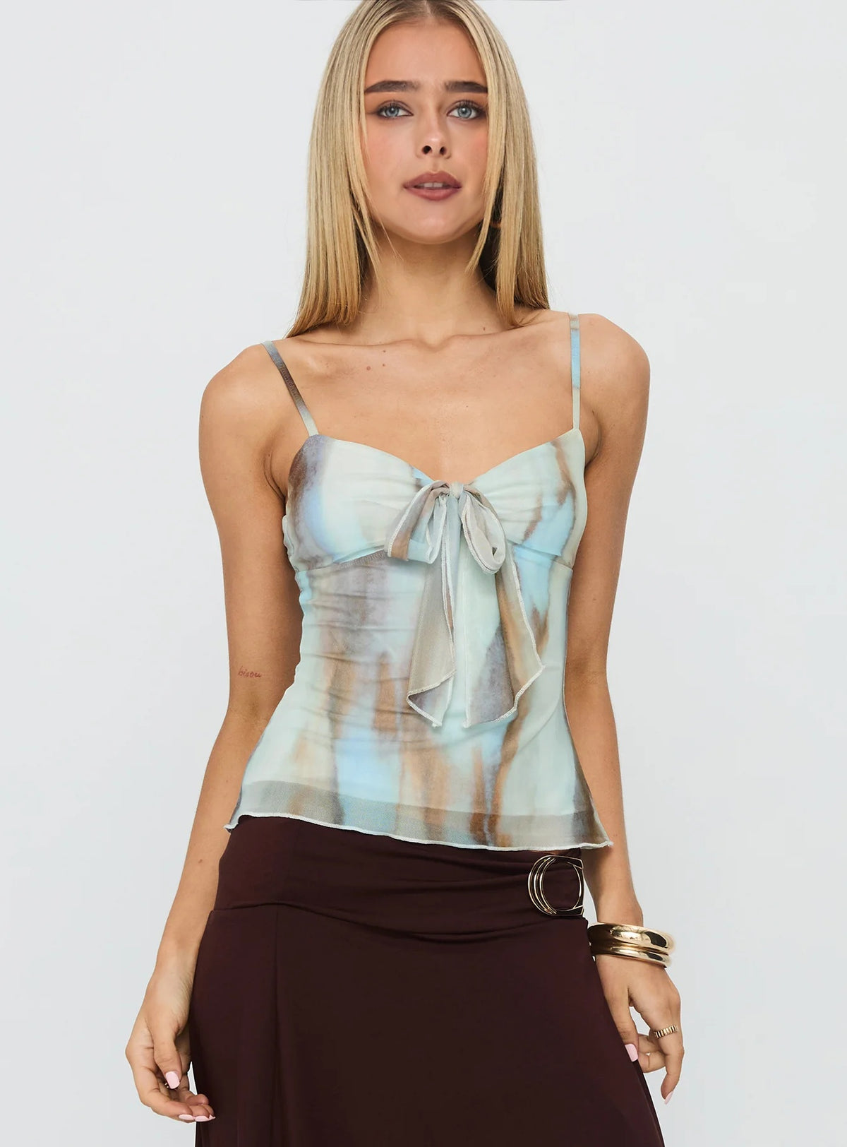 Bloomsbury Top Blue / Brown
