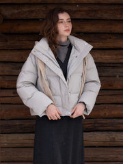 Maisy Stand Collar Short Down Jacket