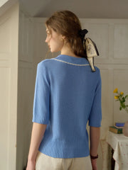 Roise Round Neck Embroidery Top