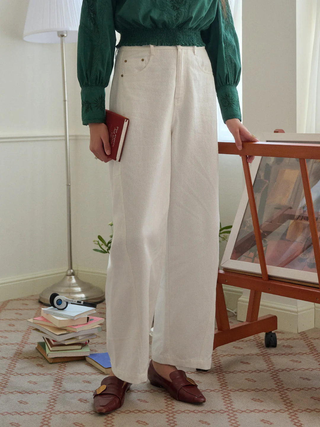 Mylah 100% Cotton Scimitar Trousers