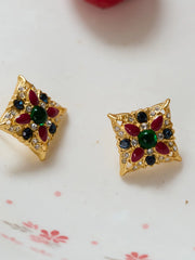 Macaron Vintage Red Green Earrings