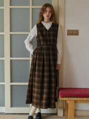 Kinley V-Neck Plaid Dress