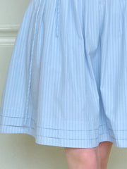 Yuki A-Line Striped Pleated Skirt