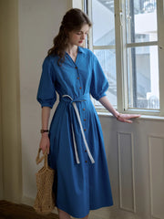 Dolly V-Neck 100% Cotton Dress