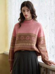 Savannah Geo Pattern Drop Shoulder Sweater
