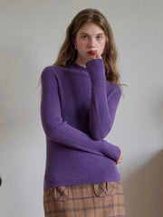 Abby Mock Neck Ribbed Sweater