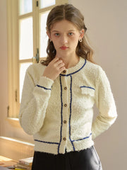 Beatrix Round Neck Contrasting Cardigan