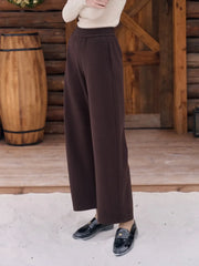 Jessie Silhouette Straight Wool Trousers
