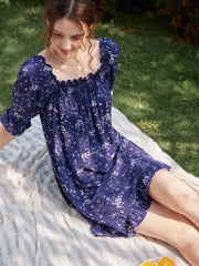 Belle Square Collar Midi Pleated Dress