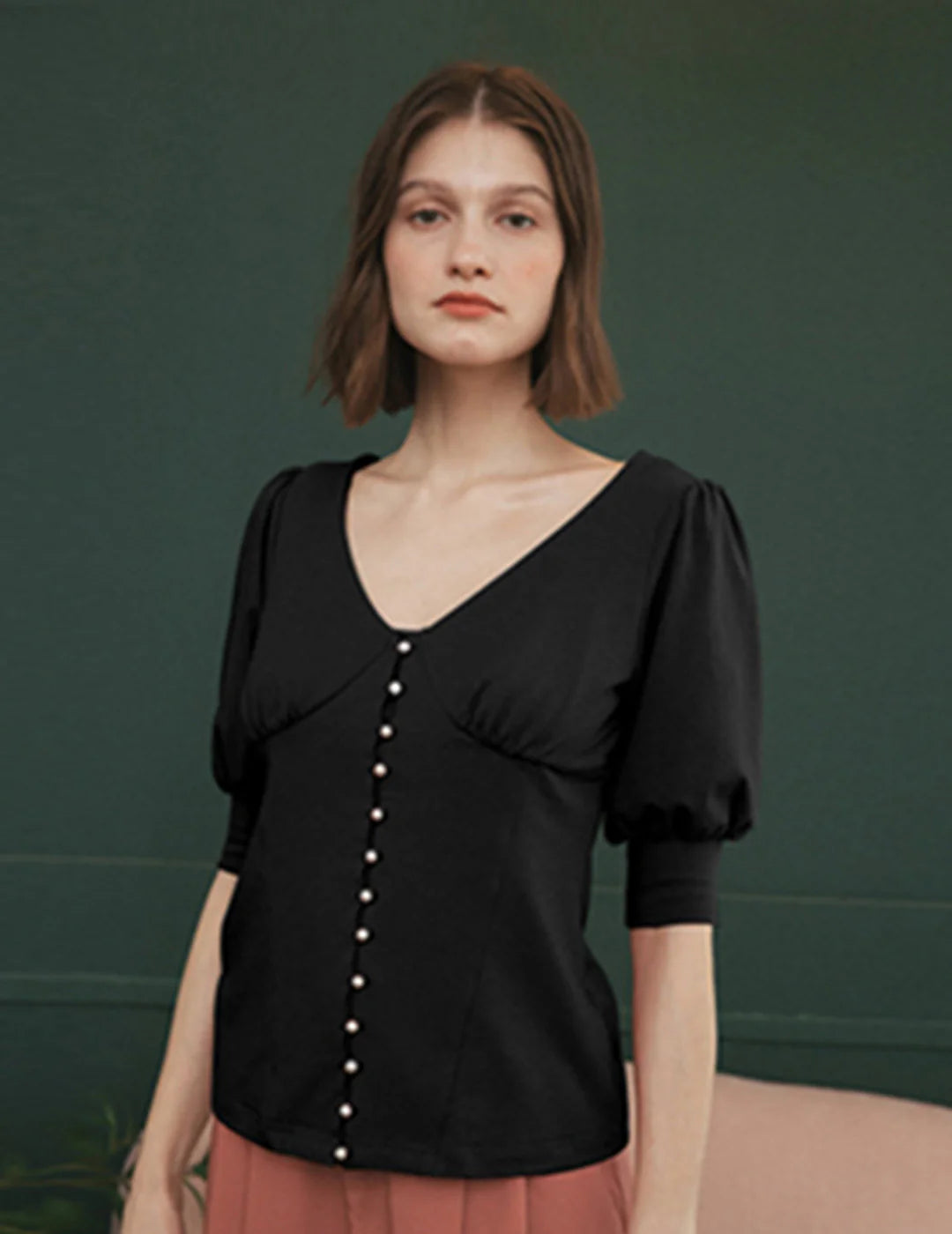 Alice V-Neck Cottons Blouse