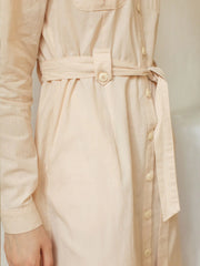Zoe 100% Cotton Maxi Shirt Dress