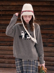 Alexia Round Neck 100% Wool Sweater