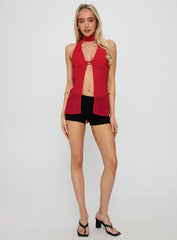 Scarface Tie Top Red