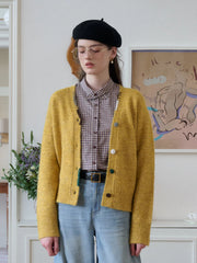 Makenzie V-Neck Wool Cardigan