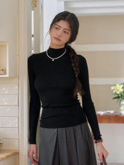 Annalise Mock Neck 100% Merino Wool Sweater