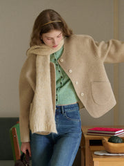 Savanna Round Neck 100% Wool Jacket