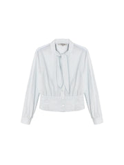 Alessia Round Neck Tie 100% Cotton Blouse
