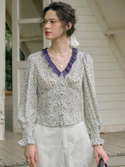 Laurel V-Neck Floral Blouse