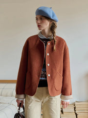 Savanna Round Neck 100% Wool Jacket