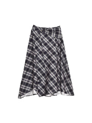 Alayah A-Line Plaid Viscose Skirt