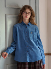 Davina Removable Notch Lapel 100% Cotton Shirt