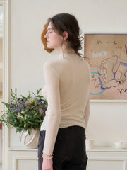 Amanda Ruffle Collar 100% Wool Sweater