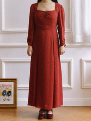 Ensley Floral Printed Black Dress