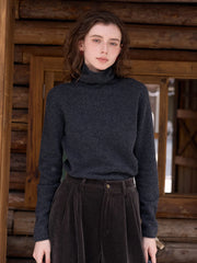 Marilyn Turtleneck Wool Cashmere Sweater