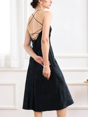 Henley Butterfly Dark Pattern Sling Dress