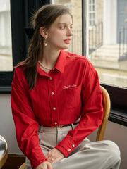 Estrella Classic Lapel Contrast SR Logo Embroidered Pocket Shirt - Yellow