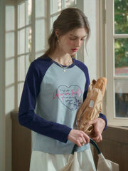 Isla Valentine's Day Long Sleeve T-Shirt - Blue