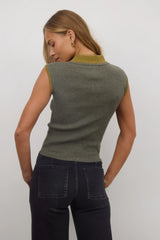 Becca Ribbed Top in Olive