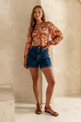 Lily Button Front Blouse