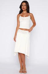 Cool Chaos Midi Skirt Off White