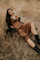 Kaydence Maxi Dress in Brown