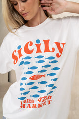 Sicily Oversized Graphic Tee
