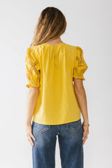 Noelle Loose Blouse in Yellow