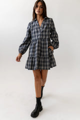 Autumn Plaid Mini Dress