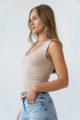 Millie Tank Top in Taupe