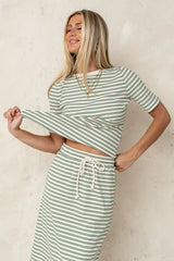 Niya Striped top in Green