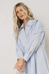 Juliet Collared Mini Dress in Blue