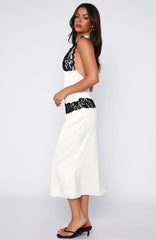 Laced In Love Midi Dress Cream